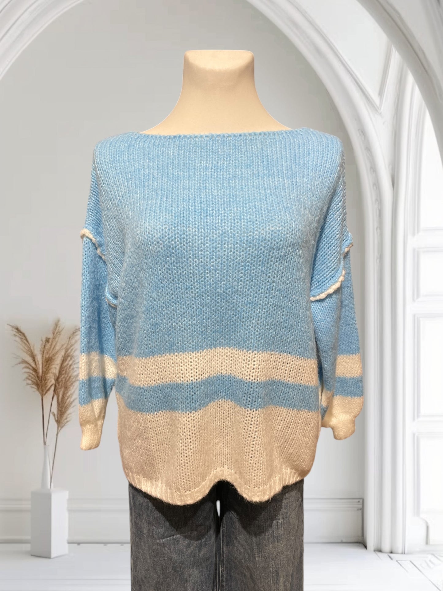 FaS783 Pullover mit Nähten