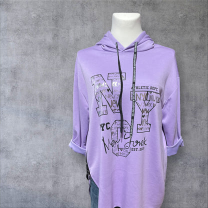 831 Hoody mit New York Glitzer Print
