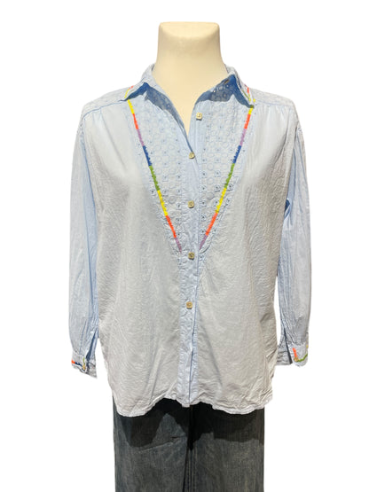 FaS797 Bluse mit Lochstickerei