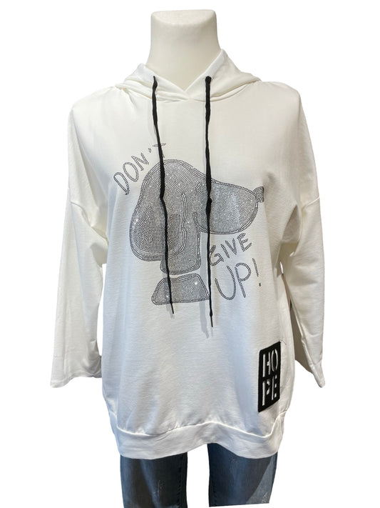 FaS688 Hoody mit Glitzer "Hund"