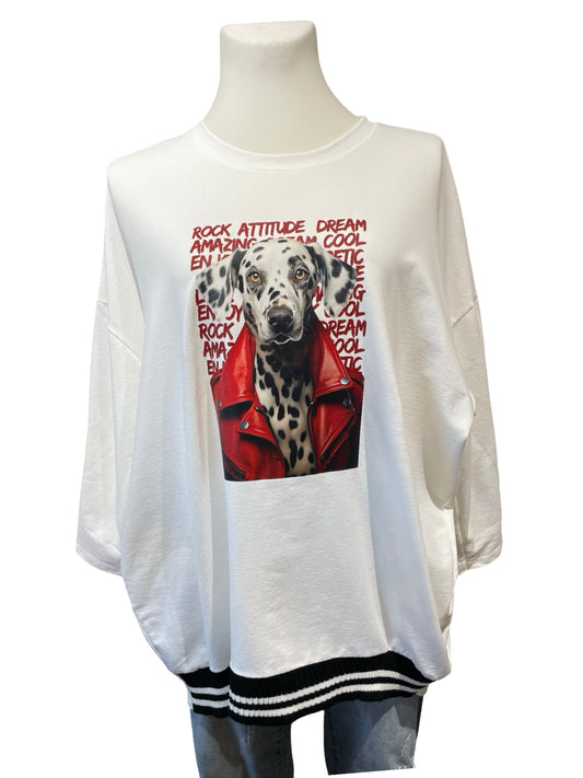FaS689 Sweatshirt mit Dalmatiner