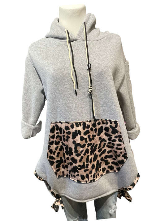FaS634 Hoody mit Leoeinsätzen